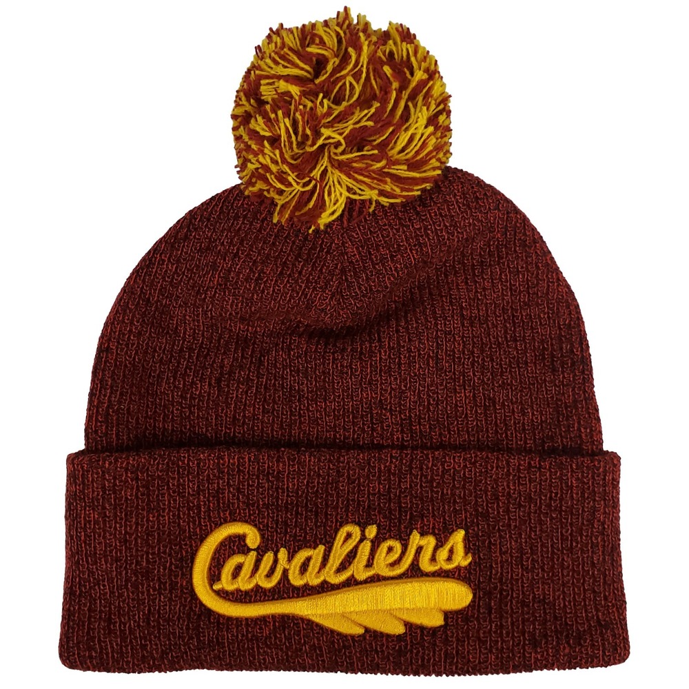Cleveland Cavs Mitchell & Ness NBA Cuff Knit Beanie Hat Cap 3D Logo Maroon New